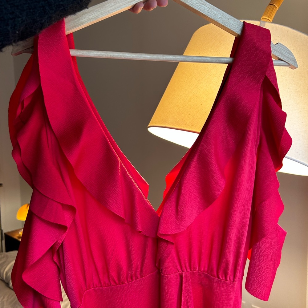 French Connection Fuchsia / Red Drape Cold Should… - image 7